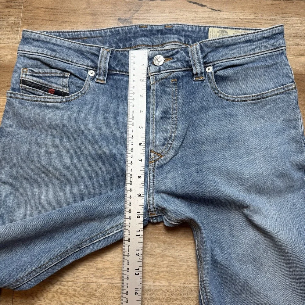 Diesel Safado Jeans Men 31x30 Blue Slim Straight Stretch Distress CN036 (Hemmed)
